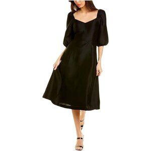 Draper James June Midi Dress Black 6 NWT